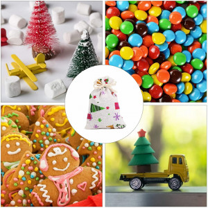 Set de 24 saculeti cu autocolante si clipsuri pentru calendar de advent HAMOOM, textil,/hartie/lemn, multicolor