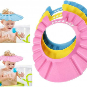 Set de 3 capace de protectie pentru dus la copii HELOVGE, EVA, roz, galben, albastru, 40-52 cm
