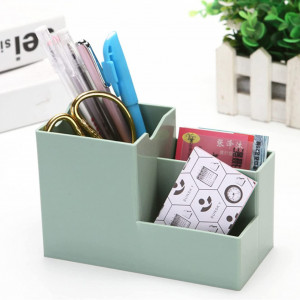 Set de 3 organizatoare de birou Realitulationax, plastic, verde/albastru, 10 x 15,5 x 7,5 cm