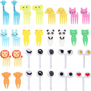 Set de 30 furculite pentru copii Cerioll, ABS, multicolor, 2,8 - 6,3 cm