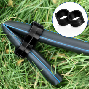 Set de 32 de bucati fitinguri pentru irigații Maitys, plastic, negru, 3/4 inchi, 20 x 20 mm