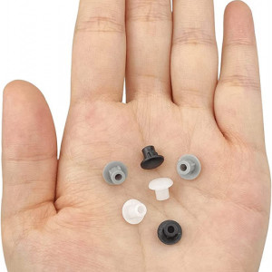 Set de 390 dopuri pentru mobilier Homsyway, plastic, negru/alb/gri, 5 mm