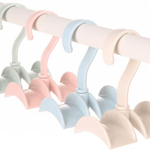 Set de 4 carlige pentru genti Yyuezhi, plastic, multicolor, 9,5 x 7 x 12 cm