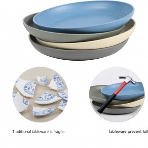 Set de 4 farfurii pentru desert Zusammen, polipropilena, multicolor, 19,8 cm