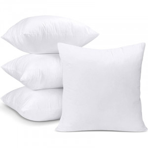 Set de 4 perne Utopia, poliester, alb, 50 x 50 cm