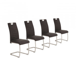 Set de 4 scaune tapitate Fenton, metal, 98 x 43 x 59 cm