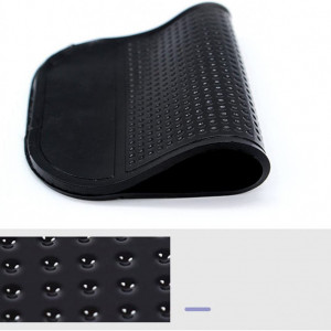 Set de 5 covorase anti-alunecare si 5 coastere pentru masina, negru, silicagel, 7 x 13 cm / 7 cm