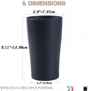 Set de 6 pahare Greentainer, plastic, multicolor, 12,9 x 7,3 cm, 400 ml