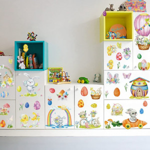 Set de 9 coli cu stickere pentru fereastra Jingyukj, PVC, multicolor