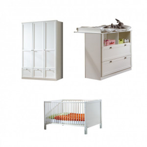 Set de mobilier pentru bebelusi Arnico, 3 piese, alb