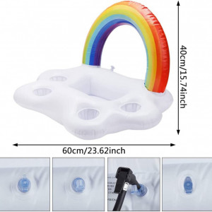 Suport gonflabil pentru bauturi la piscina Ropniik, multicolor, PVC, 60 x 40 x 40 cm