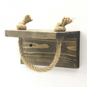 Suport pentru hartie igienica Aanya, maro, 17 x 10 x 10 cm