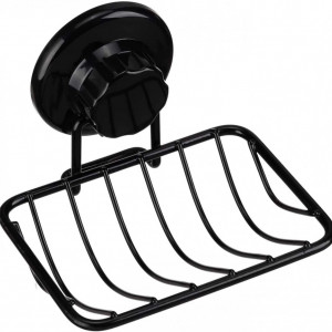 Suport pentru sapun ARCCI, negru, otel inoxidabil, 13,5 cm x 9,5 cm x 3,2 / 7 cm
