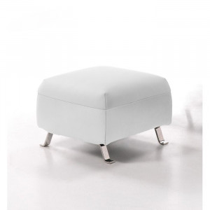 Taburet DelaRosa, MDF, alb, 40 x 57 x 57 cm