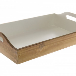 Tavă decorativă Knowles, maro/alba, 50 x 30 x 11 cm