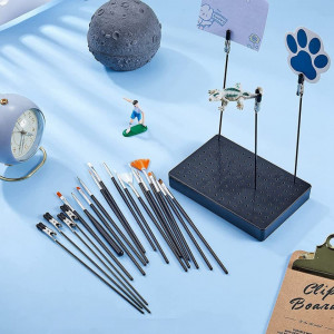 Baza cu suport si 24 clipsuri pentru memo-uri Iycorish, metal/plastic, negru