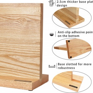 Bloc magnetic pentru cutite YOUSUNLONG, lemn, natur, 32 x 15,5 x 29 cm
