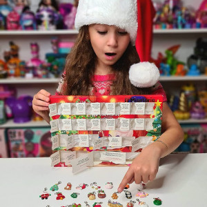 Calendar de advent MJARTORIA, 24 piese, metal/plastic, multicolor