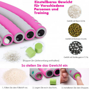 Cerc pentru fitness/masaj Bify, metal/spuma, gri/roz, 88 cm