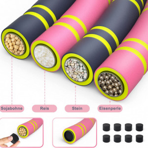 Cerc pentru fitness MpioLife, roz/negru, otel inoxidabil/bumbac, 90 cm