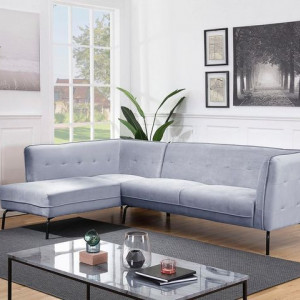 Coltar Atlantic Home Affaire, 270 x 80 x 80 cm, catifea, gri deschis