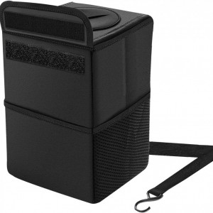 Cos de gunoi auto ACONDE, tesatura Oxford, negru, 21 x 15,5 x 15 cm