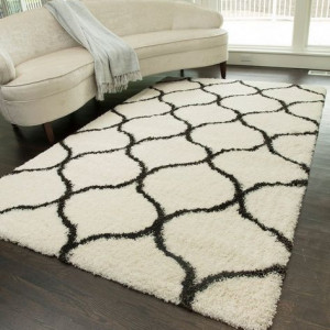 Covor CosmoLiving by Cosmopolitan, textil, alb/negru, 80 x 150 cm