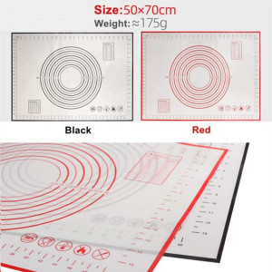 Covoras de patiserie KeepingcooX®, silicon, alb/negru, 50 x 70 cm