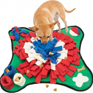 Covoras multifunctional pentru caini Geekipro, multicolor, cauciuc/textil, 46 X 46 cm