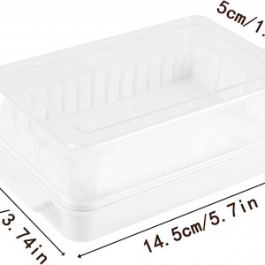 Cutie pentru depozitarea untului Luatuer, cu capac, plastic, 14,5 x 9,5 x 5 cm