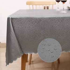 Fata de masa Hounest, PVC, gri, 140 x 200 cm