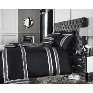 Husa pentru pilota si 2 fete de perna Duvet, Negru, 200 x 200 cm
