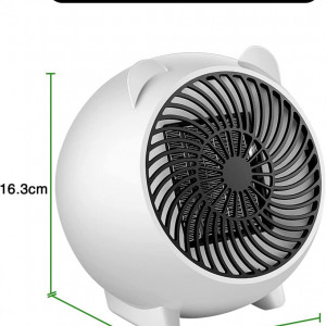 Incalzitor ceramic cu ventilator Sousnous, 500W, ABS, alb, 16,3 x 16 x 13,2 cm