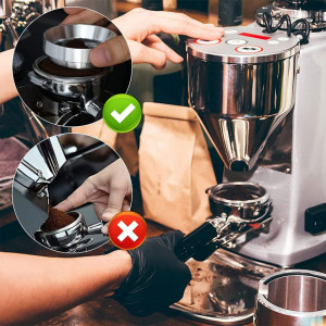 Inel de dozare cafea Tazzor, argintiu, aluminiu, 53 mm