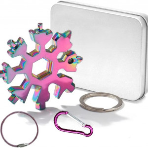 Instrument multifunctional pentru bricolaj 18 in 1 Anyingkai, otel inoxidabil, multicolor, 6,5 x 6,5 cm