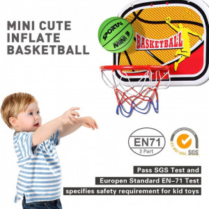 Mini minge de baschet Baby Bites, PVC, verde/negru, 12,7 cm