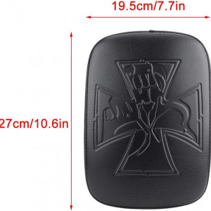 Perna cu 8 ventuze pentru motocicleta Aramox, piele sintetica, negru, 27 x 19,5 cm