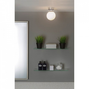 Plafoniera Denver, LED, metal, alb/crom, 16 x 12 cm