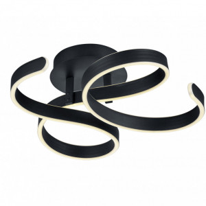 Plafoniera Francis, LED, metal/plastic, neagra, 54 x 20 x 52 cm, 40w