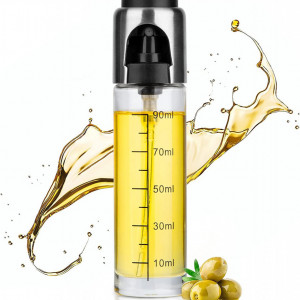 Pulverizator pentru ulei/otet Mafiti, sticla/otel inoxidabil, transparent/argintiu, 100 ml, 40 x 165 mm