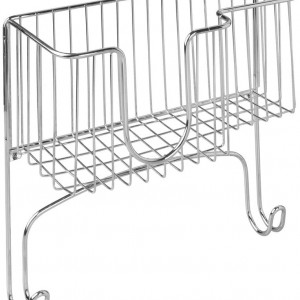 Raft pentru baie mDesign, metal, argintiu, 34,3 x 18 x 50,8 cm