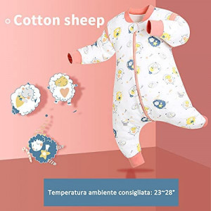 Sac de dormit pentru copii Isyunen, bumbac, multicolor, S, 6-12 luni