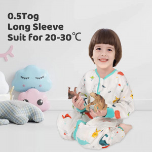 Salopeta de dormit pentru bebelusi Minizone, bumbac, multicolor, 2-3 ani