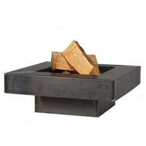 Semineu de exterior Dearburne, gri inchis, 22 x 70 x 70 cm