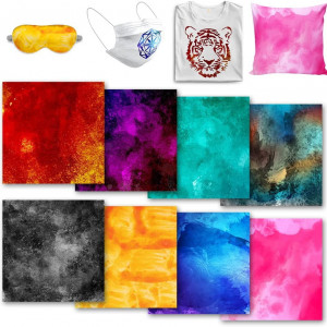 Set 8 folii de transfer pentru vinil WOWOCUT, multicolor, 30 x 30 cm