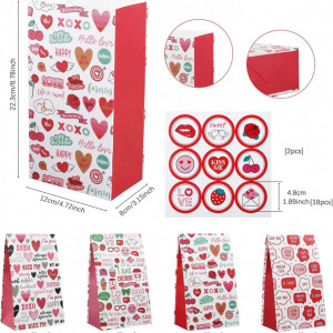 Set de 12 pungi pentru cadouri Kesote, hartie, multicolor, 22, 3 x 12 x 8 cm