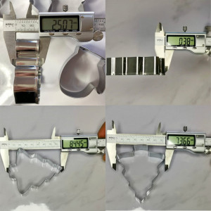 Set de 16 forme pentru biscuiti Keepaty, otel inoxidabil, argintiu, 8 x 6 x 2 cm