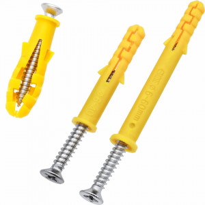 Set de 160 dibluri si suruburi universale MgcTolBox, argintiu/galben, otel inoxidabil/PP, M4/ M6, 30/40/60mm