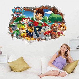 Set de 2 autocolante Paw Patrula Kibi, vinil, multicolor, 43 x 65 cm/ 30 x 60 cm