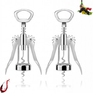 Set de 2 deschizatoare de sticle SVUPUE, otel inoxidabil, argintiu, 17 x 3.5 x 4.5 cm